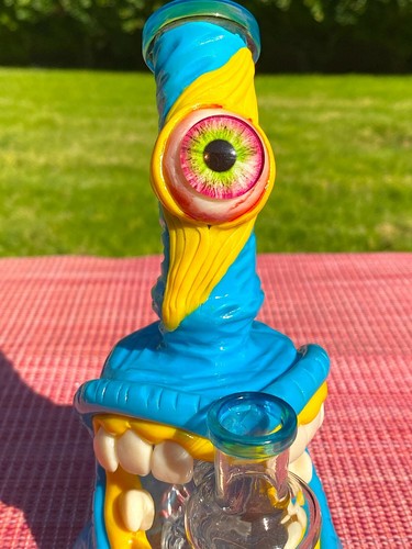 9'' Glass Smoking Bong Hookah Water Pipe Bubbler Green