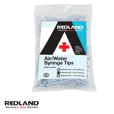 Dental Air Water Syringe Tips Disposable Metal Core 3-Way Safe Tip -150/Pk