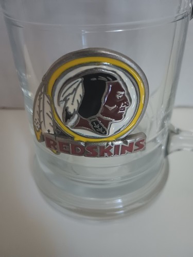 Washington Redskins NFL Official Fine Pewter Clear Glass Beer Mug - Picture 3 of 16