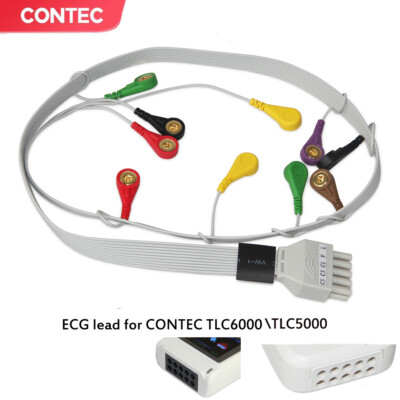 ECG Cable 10 leads ECG/EKG Holter Cable for CONTEC TLC5000 Dyniaic ECG holter