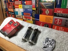 2x Vintage TopD Matsu/Mullard 6CA4 EZ81 RectifierTubes /'50s Panasonic MatchPair