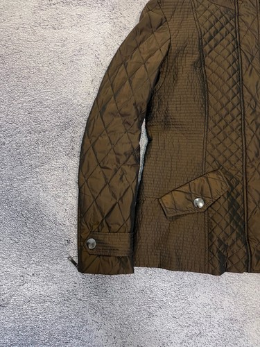 Burberry London Womens Jacket Quilted High Collar Brown Size UK 12 USA 10 ITA 44 - Picture 4 of 24