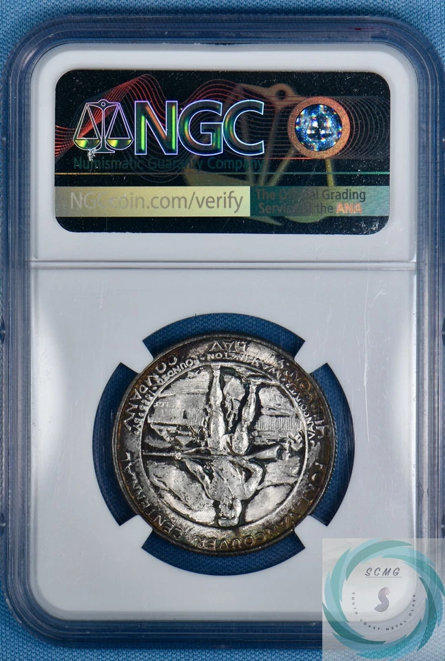 1925 Fort Vancouver Commemorative Half Dollar NGC MS 65 - Attractive Gem!!! - Image 3 of 4