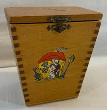 German Wood Clown Jack In The Box WORKS WELL SOME DAMAGE