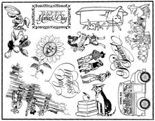 Unmounted Rubber Stamp Plate, Unmounted/Uncut Pink Rubber Stamps