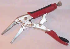 Powerbuilt 6" or 9" Long Nose Locking Plier, Vise Grip Pliers Rubber Grip Handle