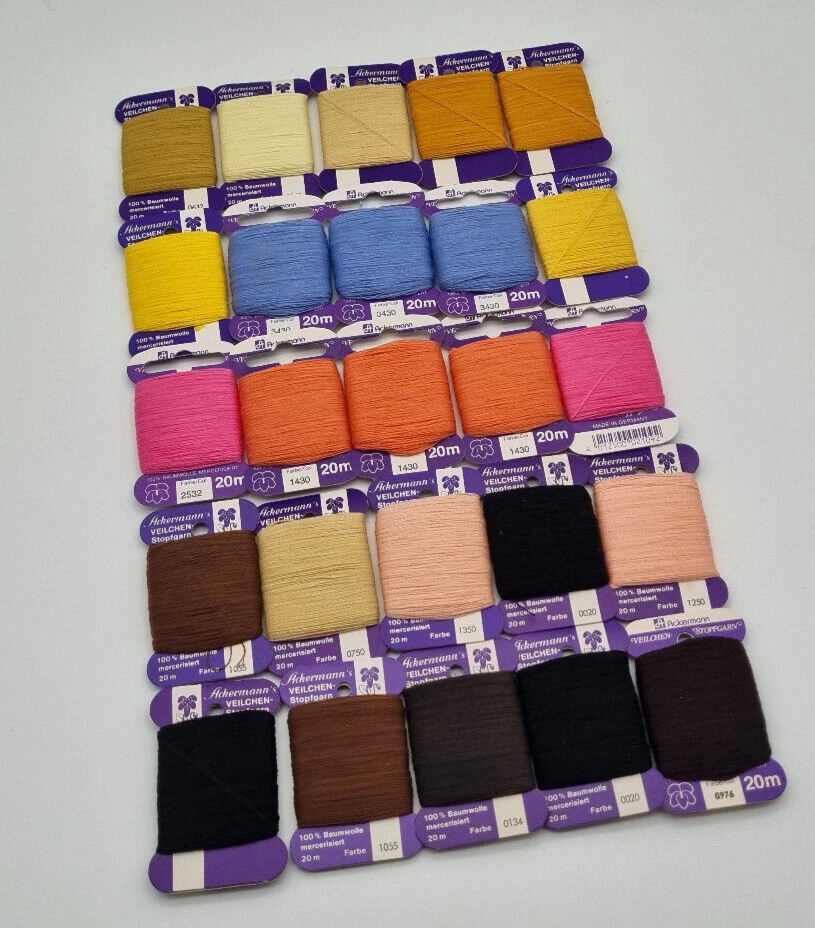 Stopfgarn 25 Ackermann Veilchen Stopftwist aus 100% Baumwolle Bunte Mischung 10 - Bild 2 von 2
