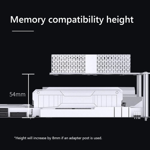 3 Pin ARGB RAM Heatsink Low Noise RAM Dual Fans Computer Accessories - Photo 8/10
