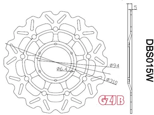 Rotor de disco de freno delantero para Honda CBR600RR 2003-2021 CBR1000RR 2004-2005 CB1000R Foto 4 de 4
