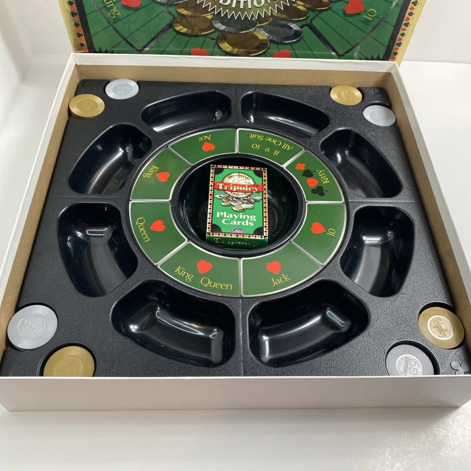 Cadaco Tripoley Special Edition Rotating Turntable Rummy Poker Hearts Complete - Image 3 of 4
