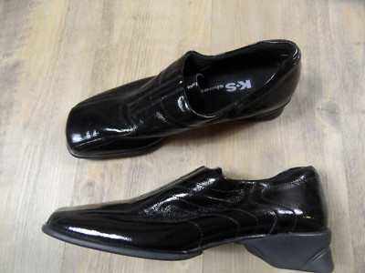 K+S Kennel+Schmenger black patent leather slippers size 5 / 38 excellent ST318