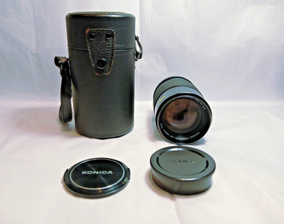 KONICA HEXANON 135mm f3.2 with KONICA Leather Case