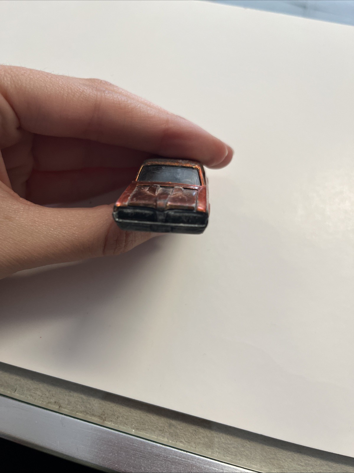 Hot Wheels 1968 Redline Early Orange Custom Cougar Vintage Car MISSING WHEELS thumbnail 3