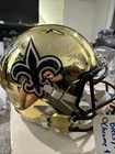 Drew Brees Alvin Kamara Autographed Chrome Saints Full Size Helmet
