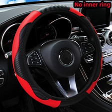 Pu Carbon Fiber Steering Wheel Cover 14.515in Anti-slip Grip - New