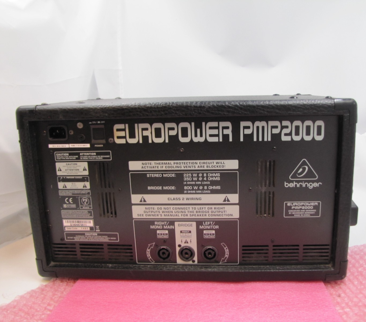 Behringer Europower PMP2000 800W 14-Channel Powered Mixer with