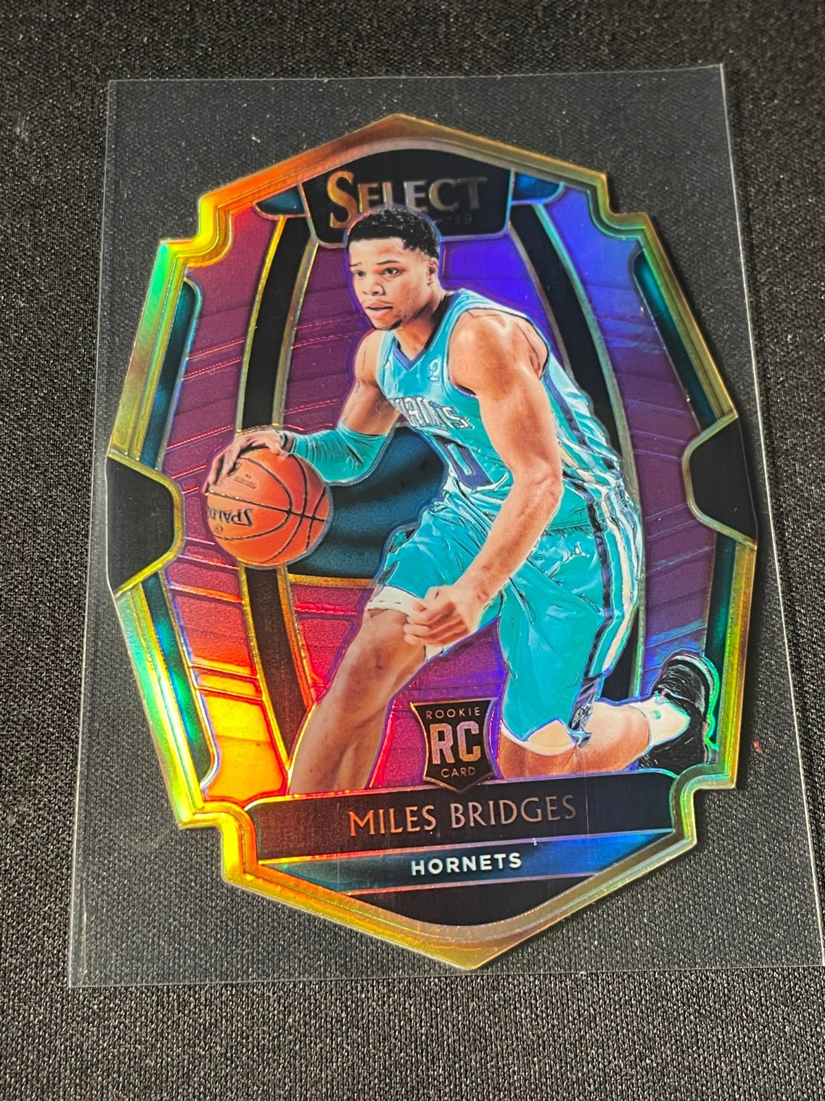 2018-19 Panini Select Premier Level Miles Bridges #114 Purple Prizm /99 (RC)