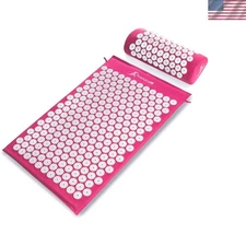 Acupressure Mat and Pillow Set for Back/Neck Pain Relief and Muscle Relaxation