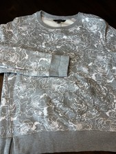 Banana Republic Women  s Grey Sweatshirt Floral Size Medium