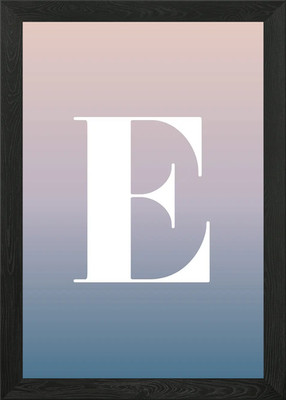 Letter E Print Framed Wall Art Poster Canvas Print Picture