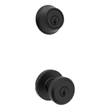 Maven Front Door Lock Handle and Deadbolt Set, Entry Handleset Matte Black
