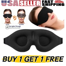 NEW 3D Contoured Sleep Eye Mask for Men & Women - Adjustable Blindfold Cup Mask⭐