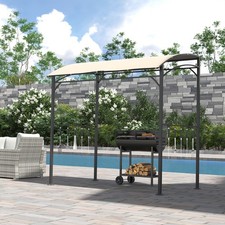 Image of 2.2 x 1.5 m BBQ Gazebo Tent Sun Shade with Canopy and 10 Hooks