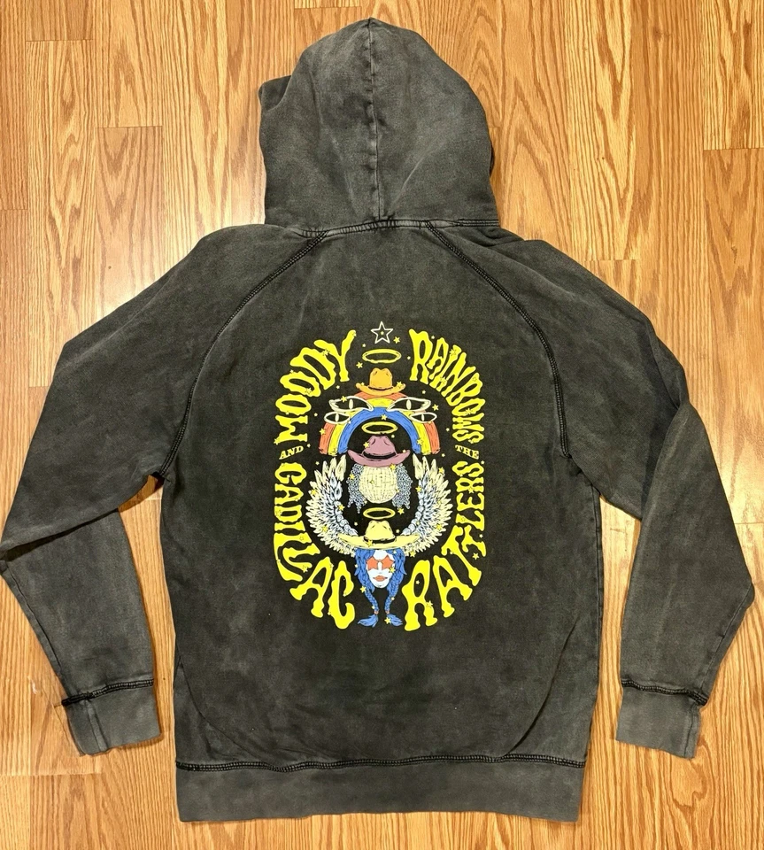 Cadillac Rattlers Hoodie Distressed Moody Rainbow Band Cowboix Hevvven - Image 4 of 4