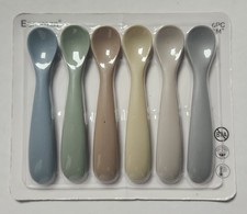 Eascrozn 6pcs Silicone Baby Spoons