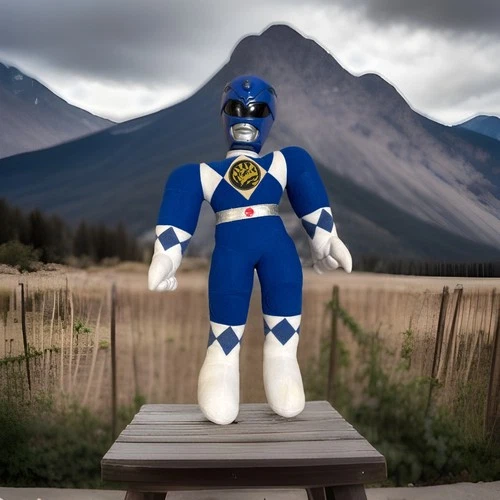 Vintage Mighty Morphin Power Rangers Blue Ranger 18" Plush 1993  Saban Entertain