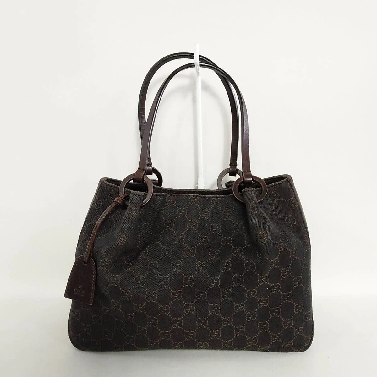 Sac fourre tout Gucci Gg en toile marron foncé 611B346