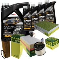 Mann Inspektionspaket 9L Mannol Longlife 504/507 5W-30 FüR VW Touareg 3.0 V6 TDI