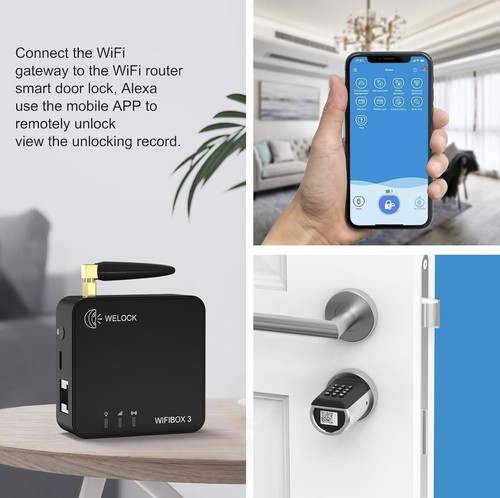 Welock Smart WiFi Gateway für die Fernentriegelung von Schlössern, mit Alexa - Afbeelding 6 van 7