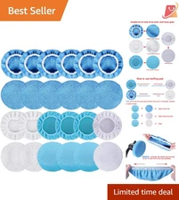 Car Polisher Pad Bonnets Set 5-6 Inch Microfiber Waxing Buffing Cotton