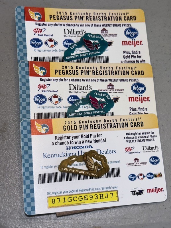 ⬇️2015 Kentucky Derby Festival Pegasus Pin Set BB