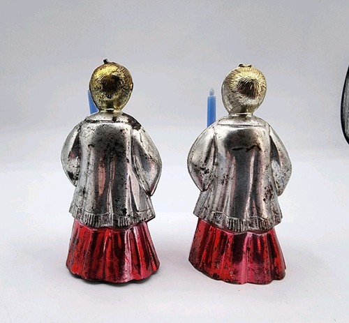 Vintage Christmas Bradford Choir Boys Blue Candles Plastic Figures Lot x2 Pair - 第 4/6 張圖片