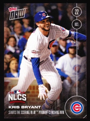 2016 Topps Now #613-A Kris Bryant Chicago Cubs Hit off Dodgers Clayton Kershaw