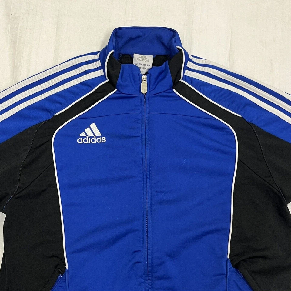 Chaqueta de entrenamiento para hombre adidas talla 42/44 en azul/negro/blanco - Imagen 3 de 4
