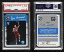 2016-17 Panini Donruss Optic Ben Simmons #151 PSA 10 GEM MT Rookie RC