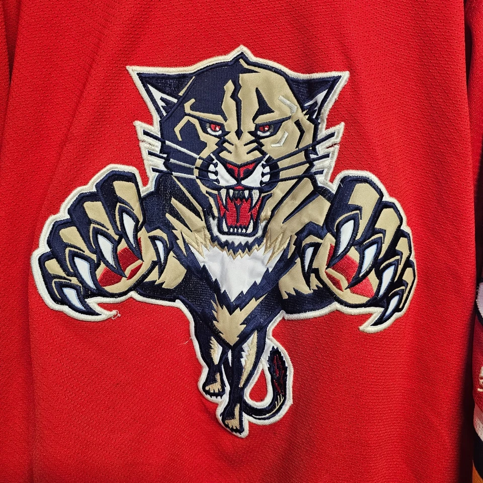 Vintage 90s Starter NHL Florida Panthers John Vanbiesbrouck 34 Red Jersey Mens L - Image 2 of 4