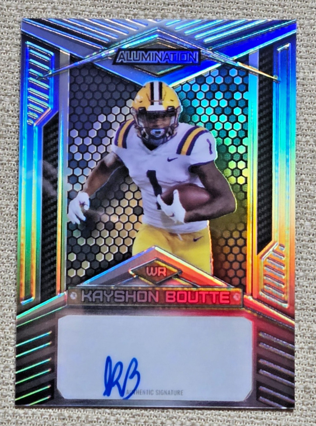 2023 Wild Card Alumination Draft -AUTO Silver #AB-77 Kayshon Boutte #/75
