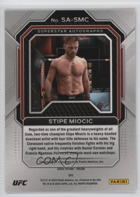 2023 Panini Prizm UFC Superstar Auto Stipe Miocic #SA-SMC Auto - Image 2 of 2