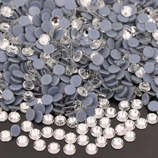 White Clear Crystal AB FlatBack Rhinestones Glass Stone Beads for Jewelry Making