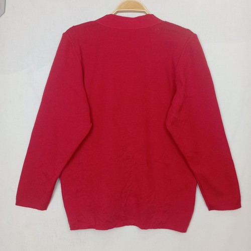 cardigan Salvatore Ferragamo rosso in lana la donna - Foto 4 di 4