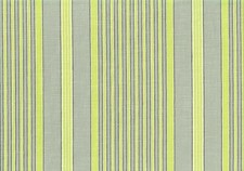 10 Yds Designer Fabric Lime Gray Stripe Cotton Print Drapery Upholstery
