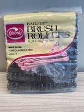Vintage Goody Ball-tip Brush Rollers w/Pins  Medium 14 Pack