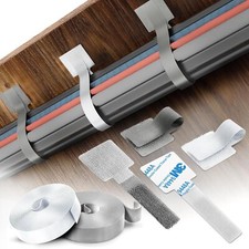 40 PCS Self-Adhesive Hook and Loop Cable Ties with 2 Rolls Extension Straps  82