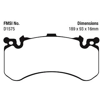 Pastillas de freno delanteras EBC DP32158C Redstuff cerámica bajo polvo para Audi S8 2013-2018 Foto 3 de 4