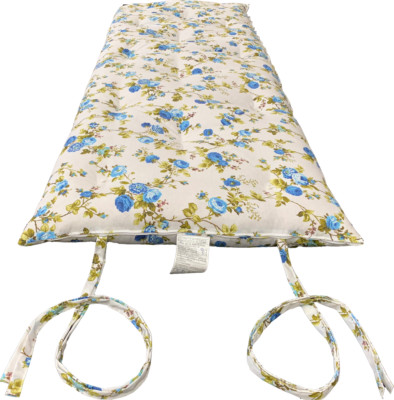 Blue Roses 3x30x80 Traditional Floor Rolling Futon Mattress, Studio Guest Mat