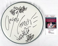 FISHBONE CLASSIC LINEUP x 4 Band Signed 10" Remo Drumhead JSA COA